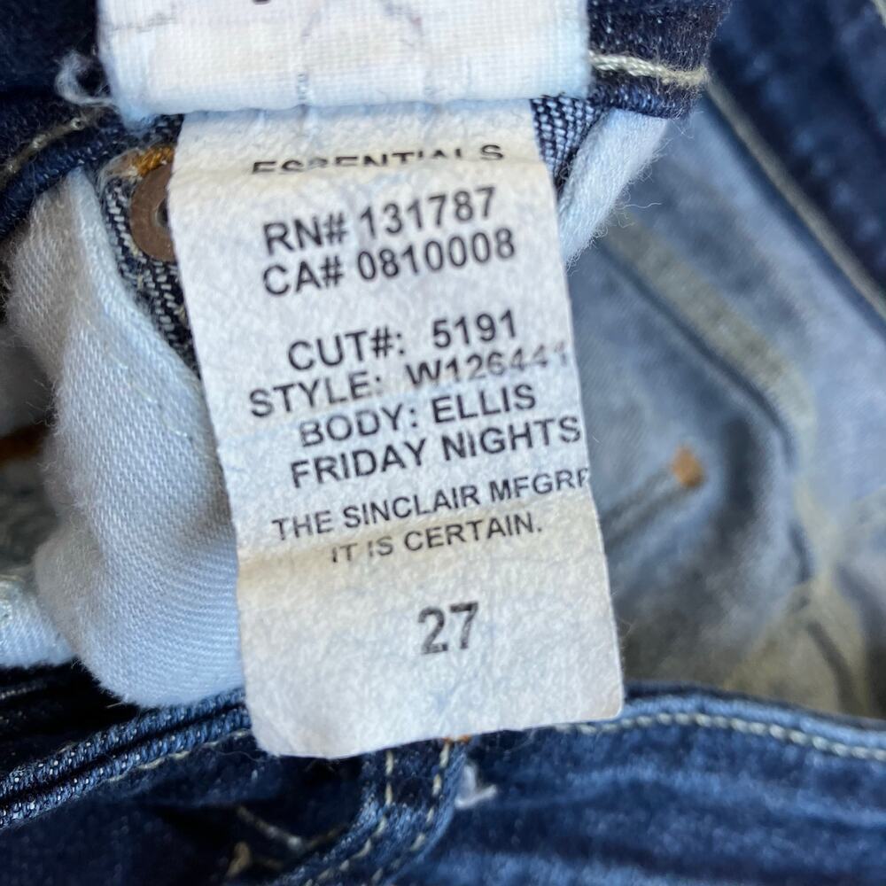 Sinclair MFGRP ‘Ellis’ Low Rise Flared Jeans Dark Wash Sz 27 Y2K USA Made - Picture 12 of 16